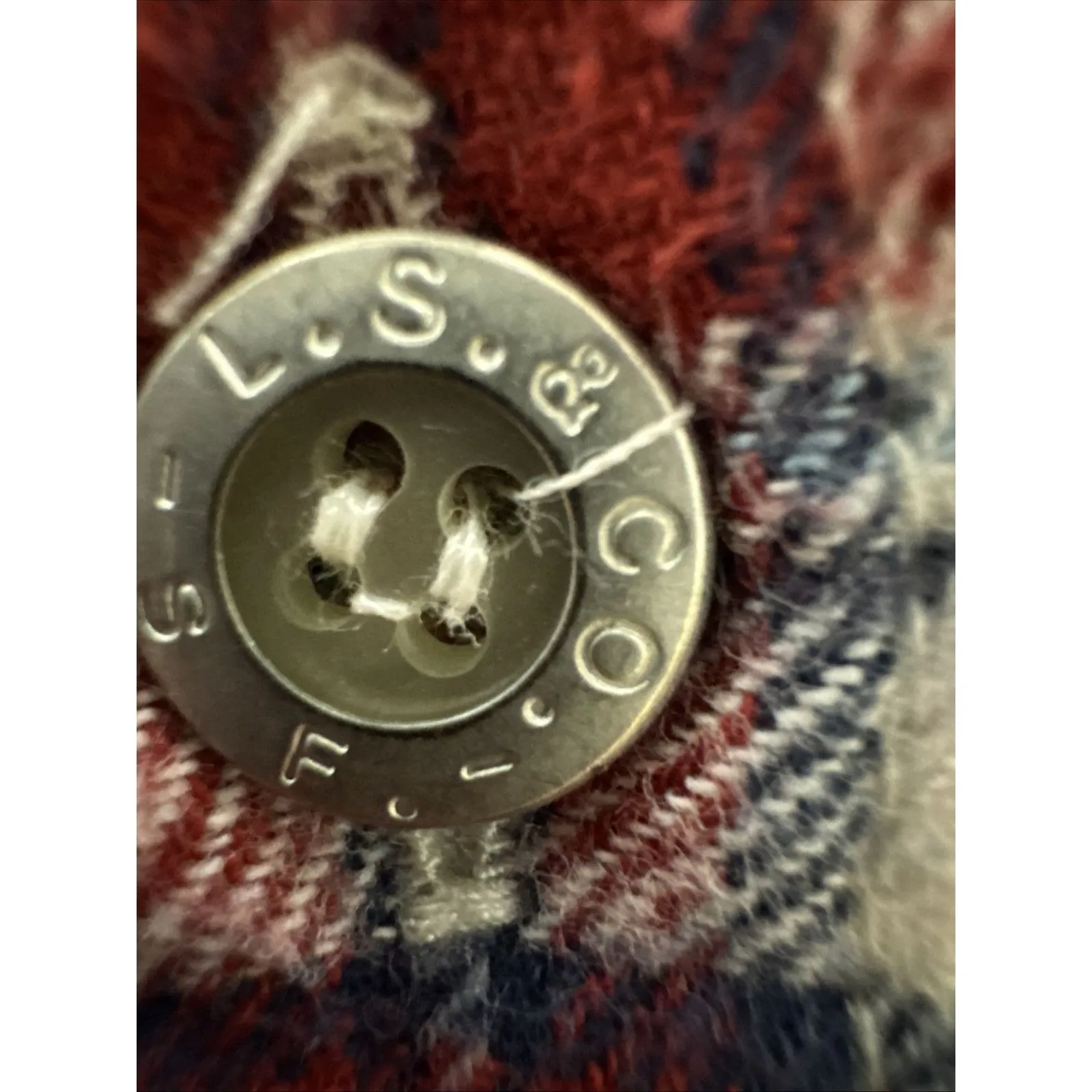 VTG Levi's Jeans For Women's Red Flannel Western Boho Big‎ W Collection Shirt S - Image 4