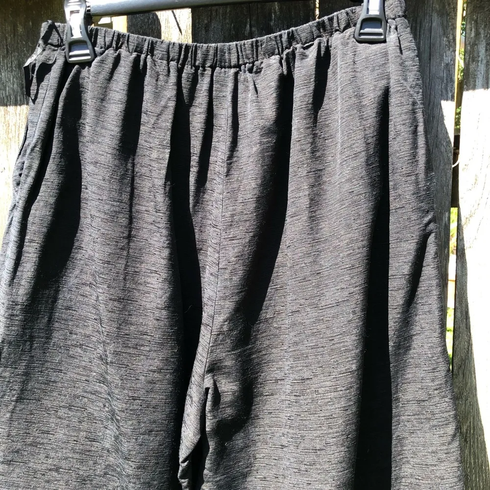 Vintage Due per Due Collection Black Silk Pants 12 Size M - Image 5