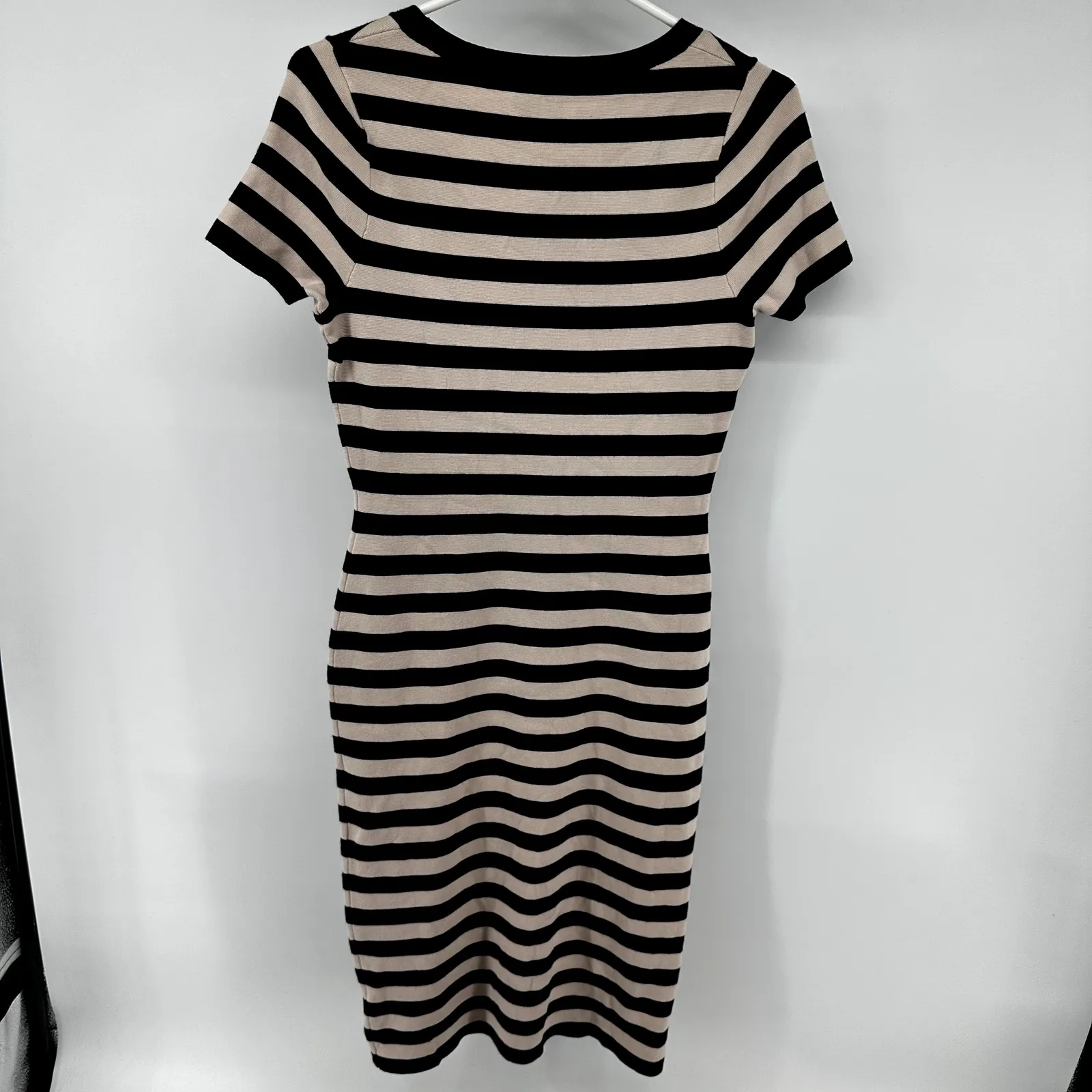 Jason Wu GREY Dress T Shirt Bodycon Striped Short Sleeve Scoop Pink Black Small - Image 5