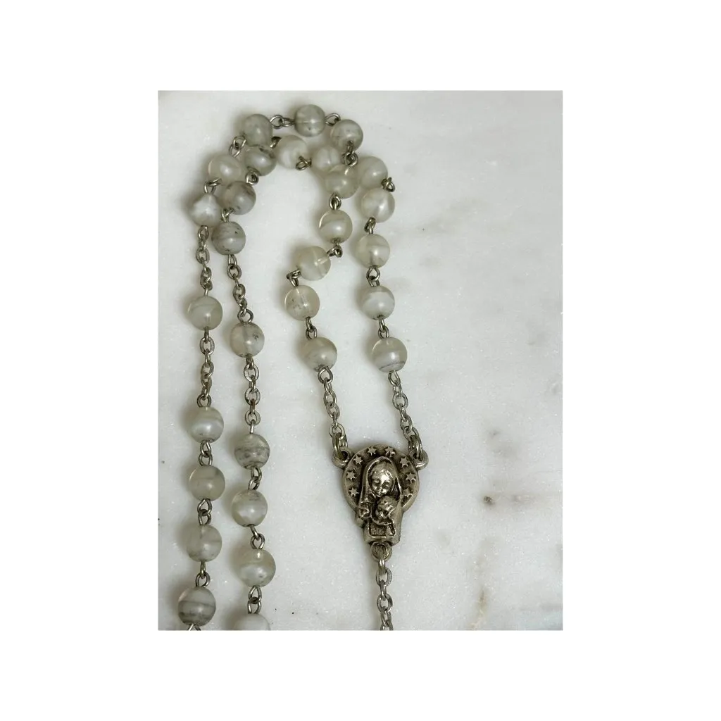 Vintage Italian Rosary with Pope Francis Coat of Arms Case, Made in Italy Silver - Image 10