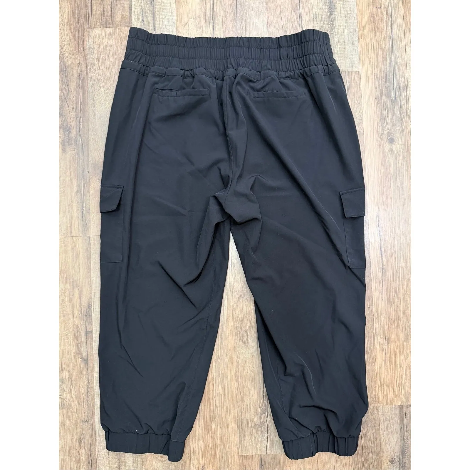 Kyodan Black Cargo Jogger Pants Elastic Waist Drawstring Size XL - Image 3