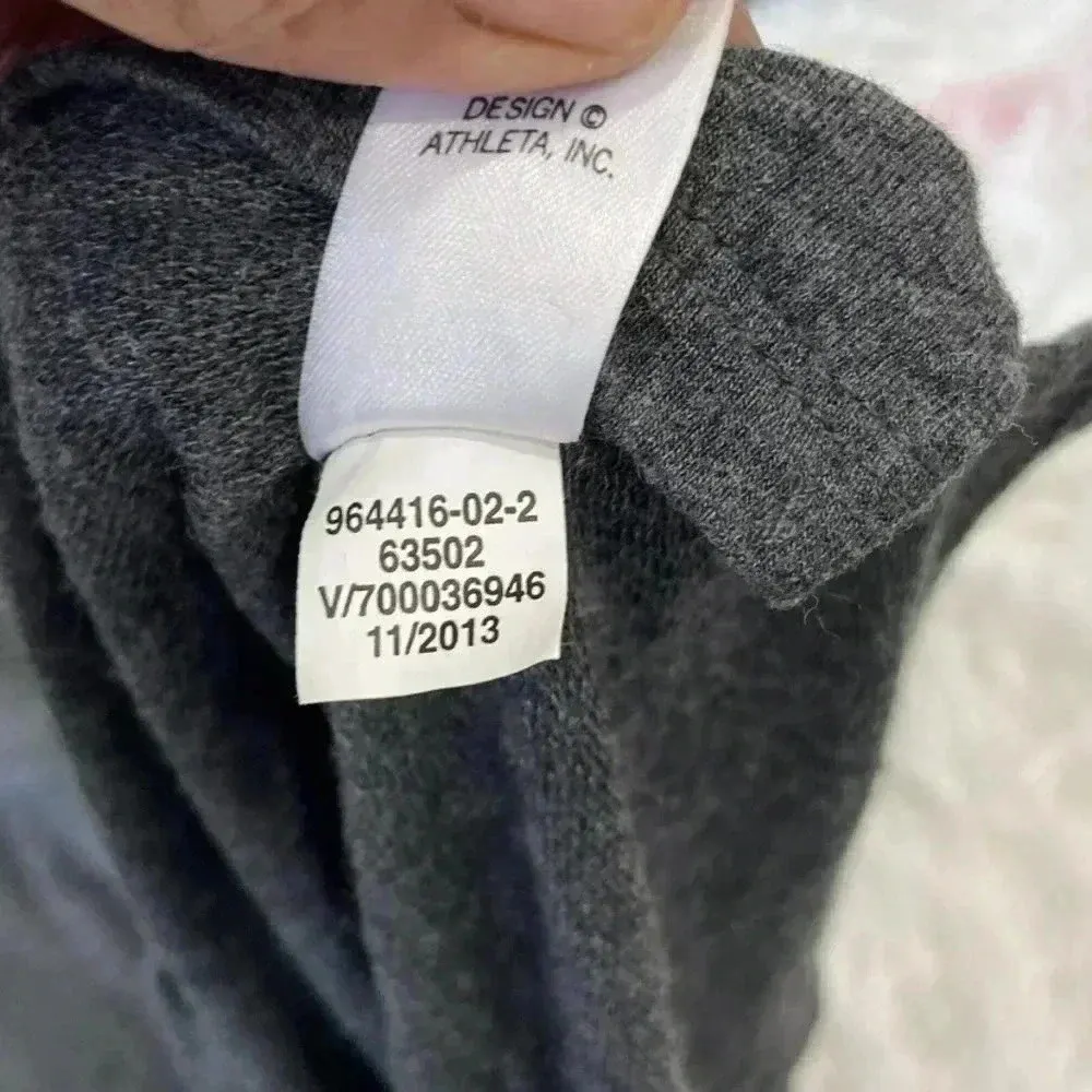 ATHLETA Duran Dolman Gray Women's Tunic Dress Size Small Cowl Neck Thumb… - Image 11