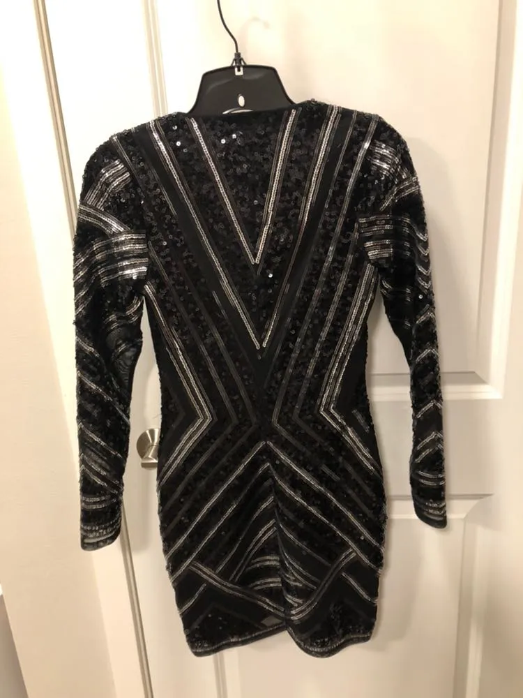 Sequence Geometric Black Dress - Image 4