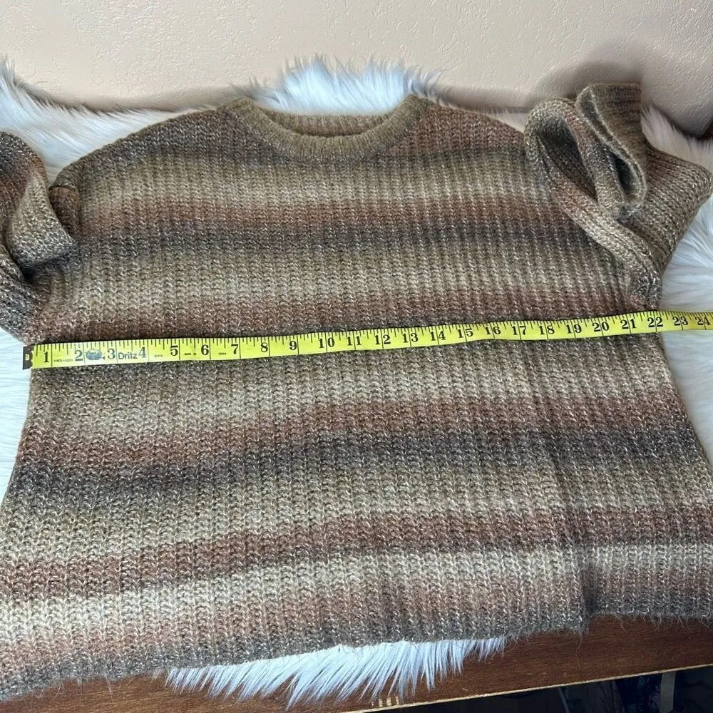 BP. Space Dye Wide Cuff Sweater Brown Raisin Space Dye Size Large - Image 6