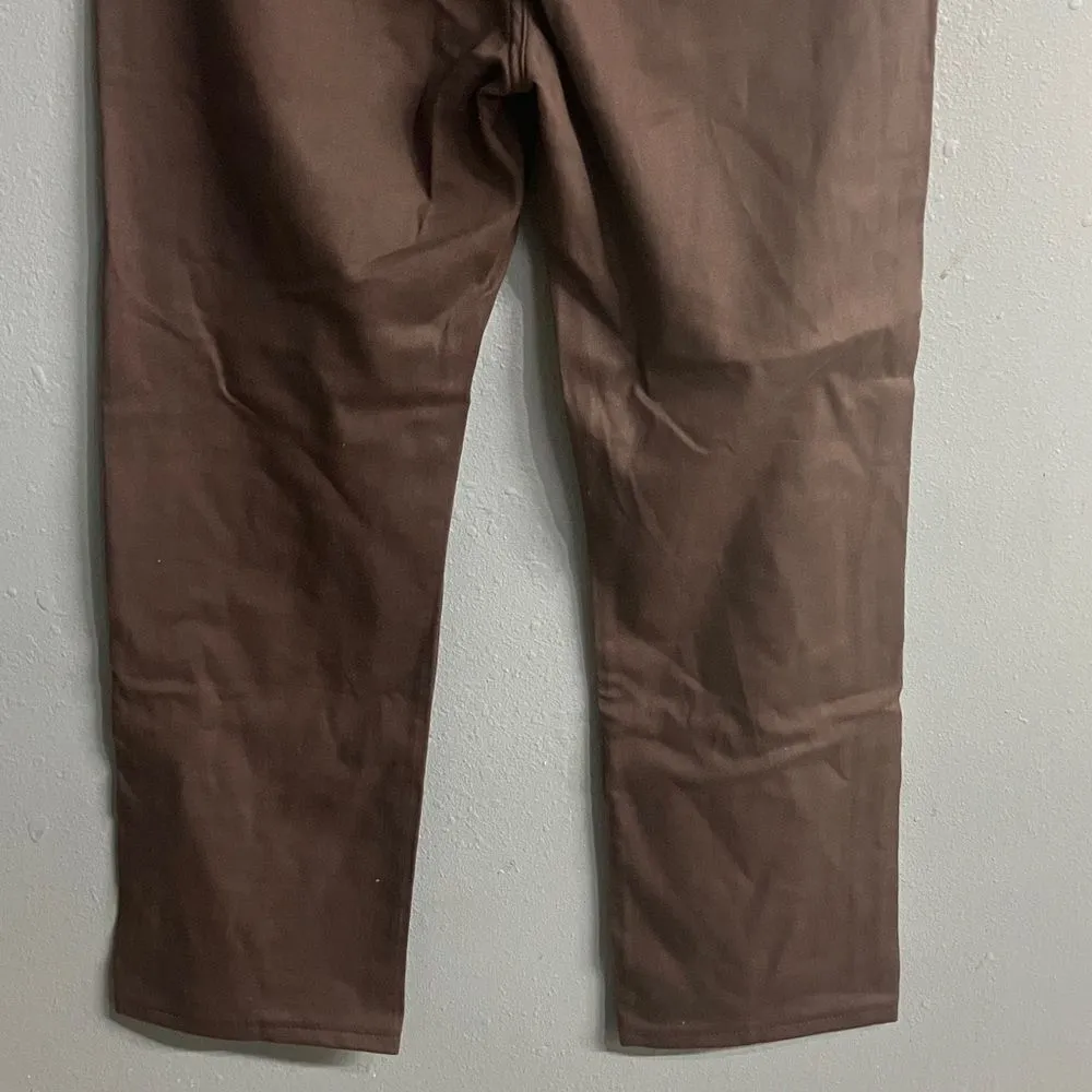 DL1961 ultimate knit Emilie Straight-Leg ultra high rise vintage 31” dark cocoa - Image 9