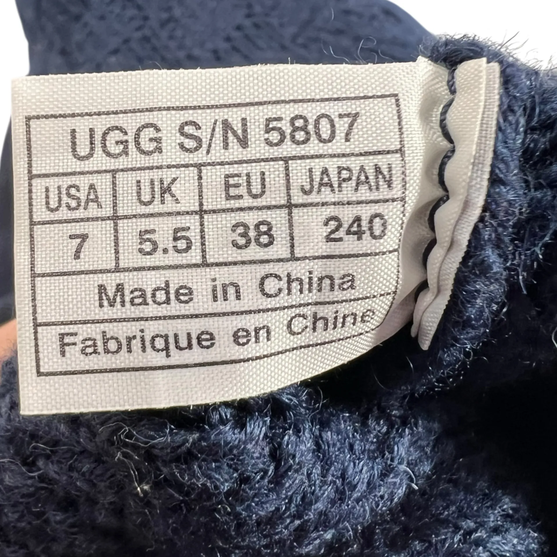 UGG Navy Cable Knit Sweater Boots - Image 7