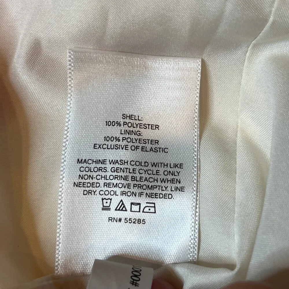 Express Puff Sleeve Cream Pink Cut Out Floral Print Mini Dress Smocked Back SZ M - Image 13