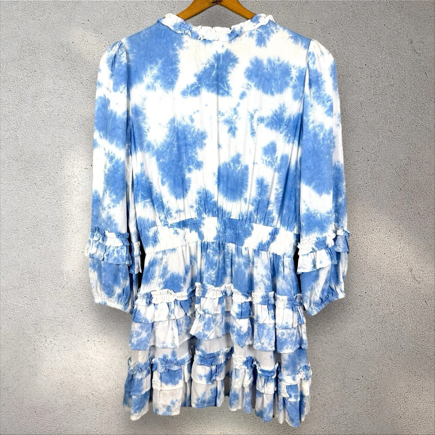 Cake For Dinner Meadow Dress in Sky‎ Blue Burst Tie Dye Sz M Size M - Image 5
