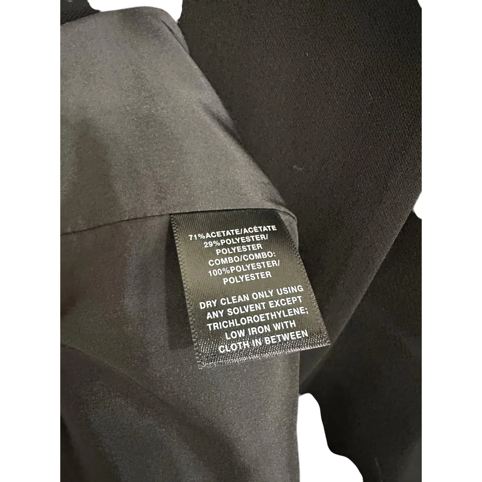 Lafayette 148 New York black neck tie‎ layered pencil dress size 14 - Image 4