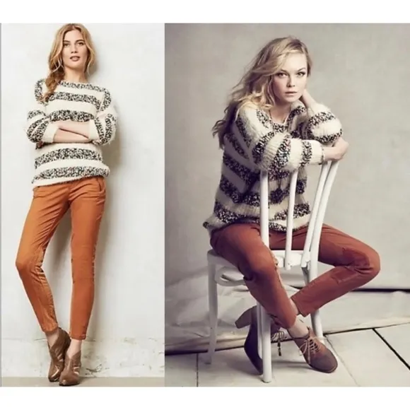 Pilcro and the Letterpress Anthro Picardy Jodhpur Velvet Trim Riding Pants Sz. 8 - Image 2