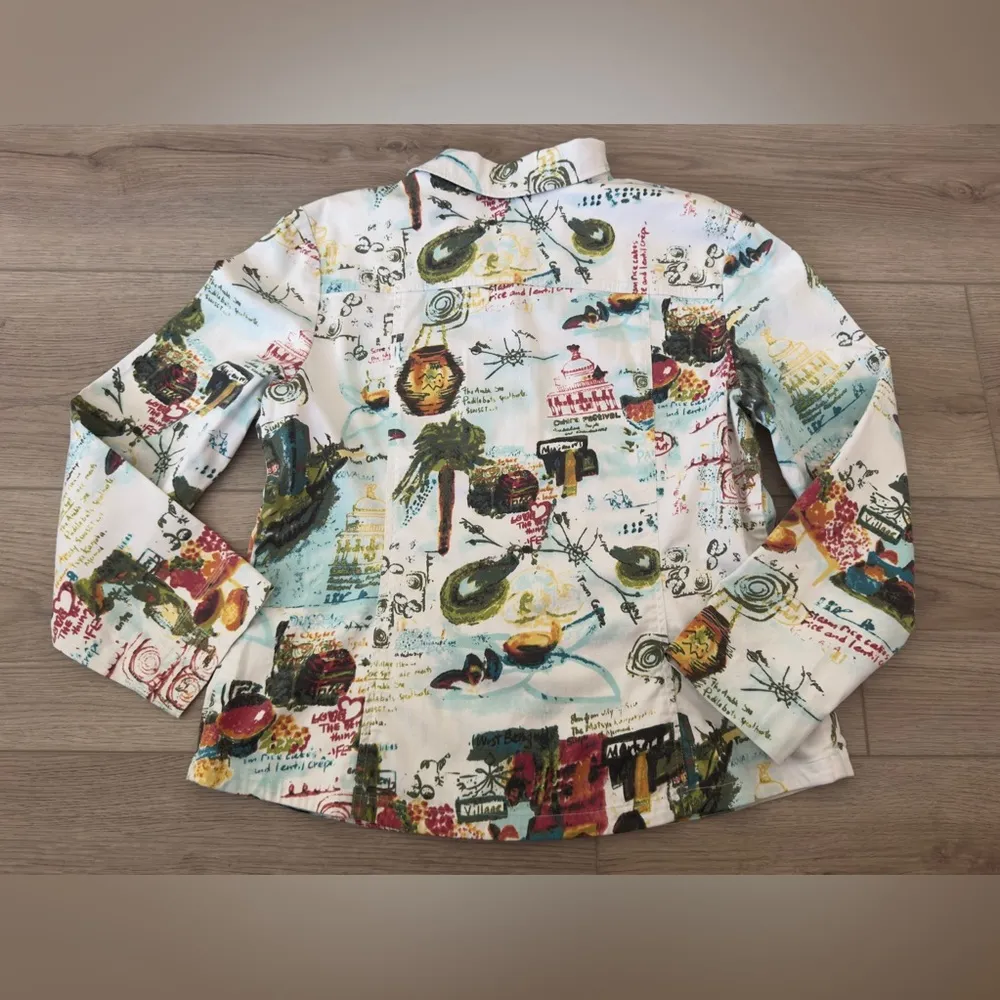 AUDDITIONS by CHICO’S Multicolor Artistic Print Jacket 🧥 - Image 6