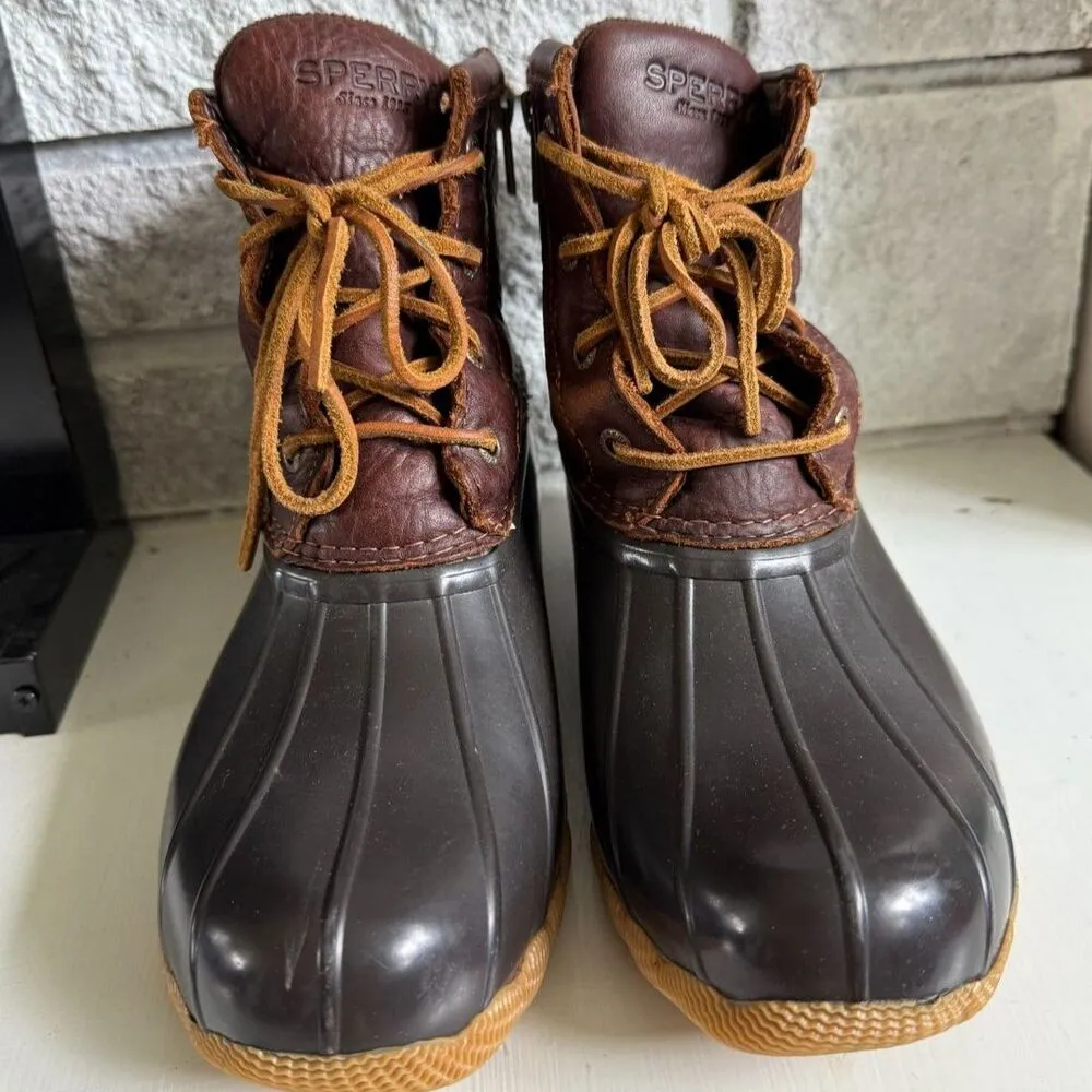Sperry Women's Saltwater Waterproof Duck Rain Boots Outdoors Camping Hiking Sz 8 - Image 3