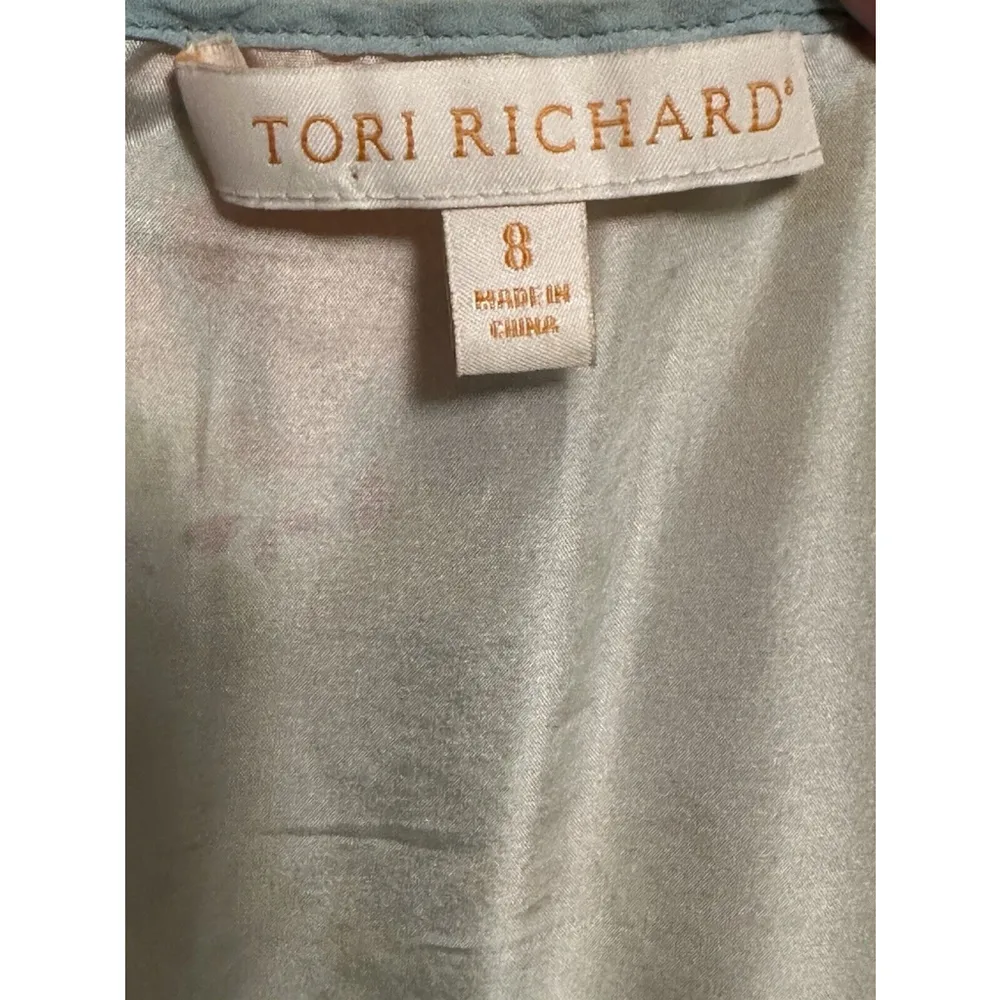 Tori Richard Silk Floral Tiered Midi Dress Adjustable Straps EUC Spaghetti Strap - Image 8