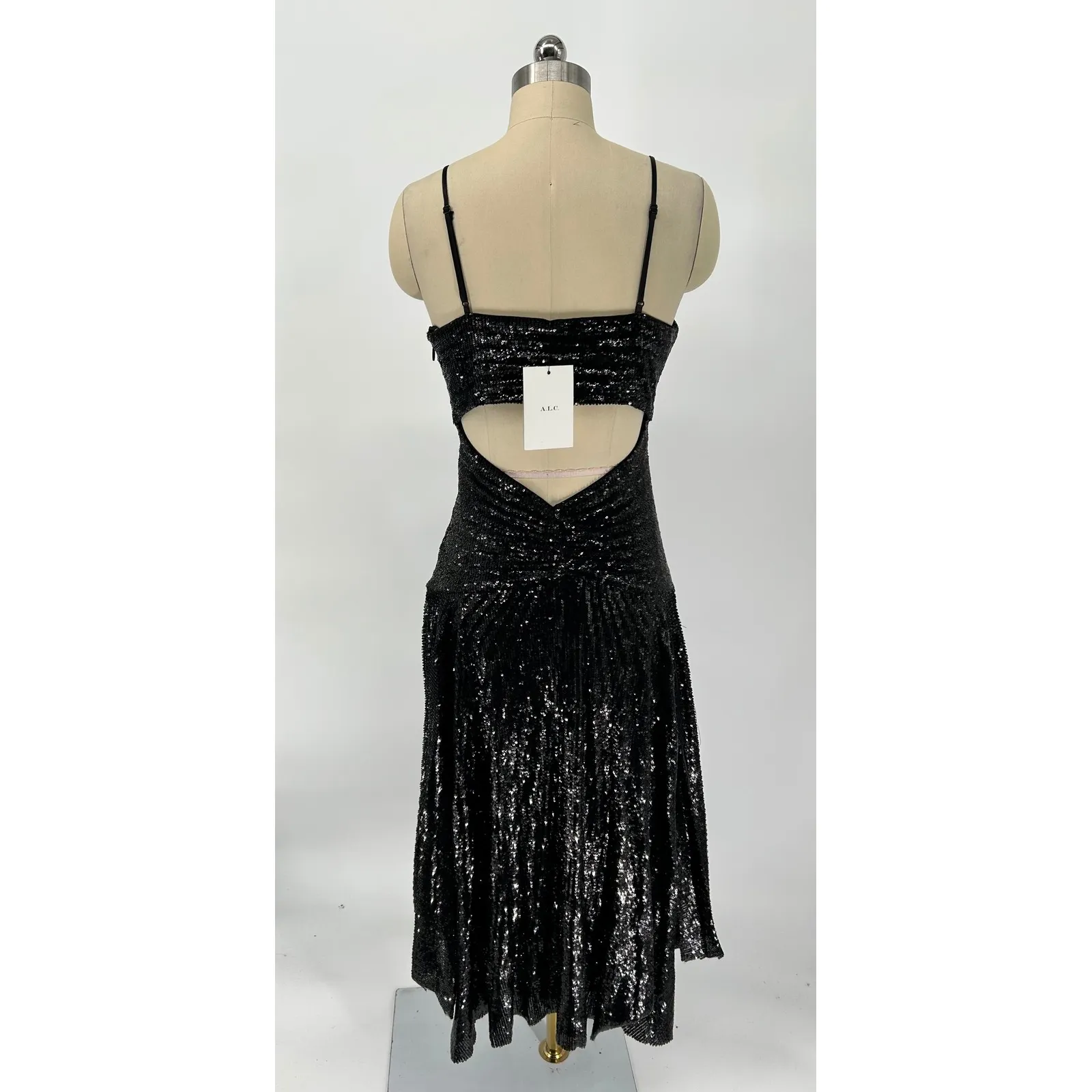 NWT A.L.C. Lou Sequined Keyhole Midi-Dress Black 
Sz 6 $795
$795 - Image 13