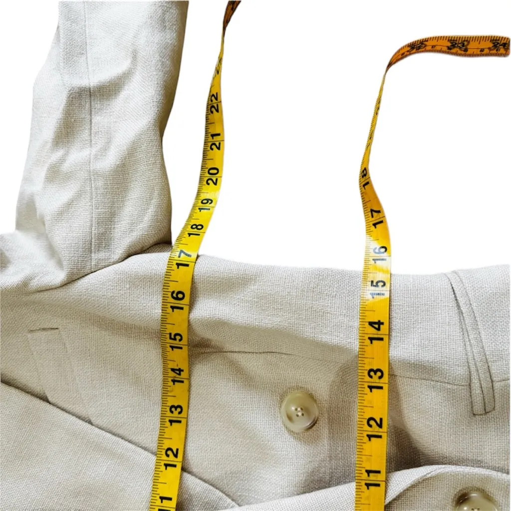 A.L.C. linen and cotton River Crop Double Breast Blazer in barely beige NEW - Image 11