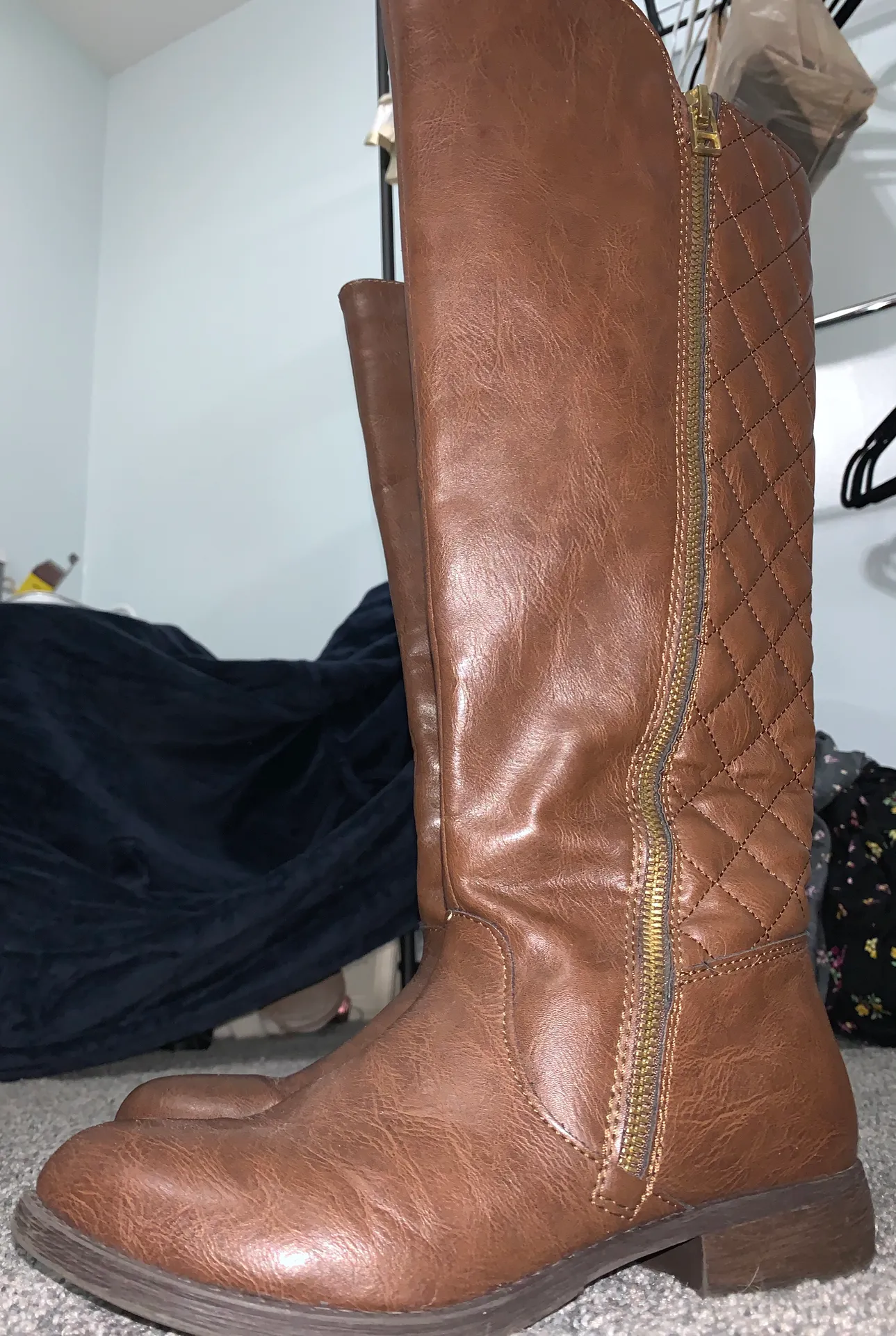 Tall Brown Boots Size 6 - Image 2