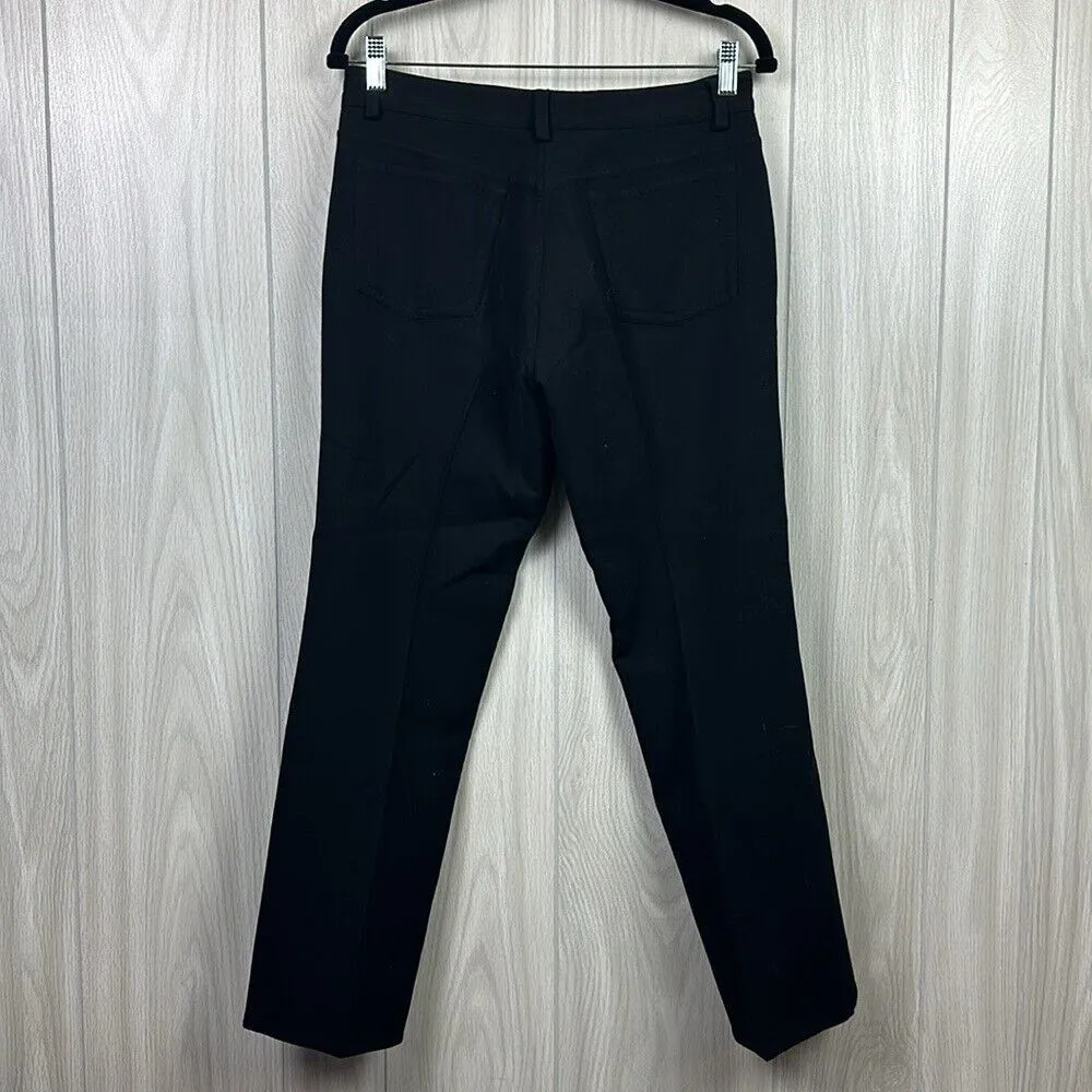Ralph Lauren Purple Label Womens Pants‎ 8 Black Trouser Career Wool Straight - Image 6