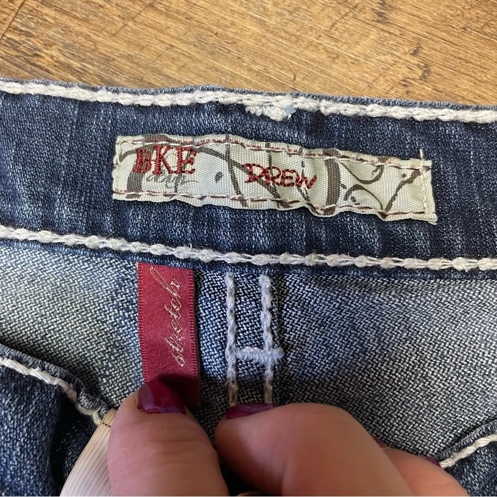 BKE Buckle Drew Denim Capri Jeans Stretch Womens 29 Contrast Stitch Western - Image 4