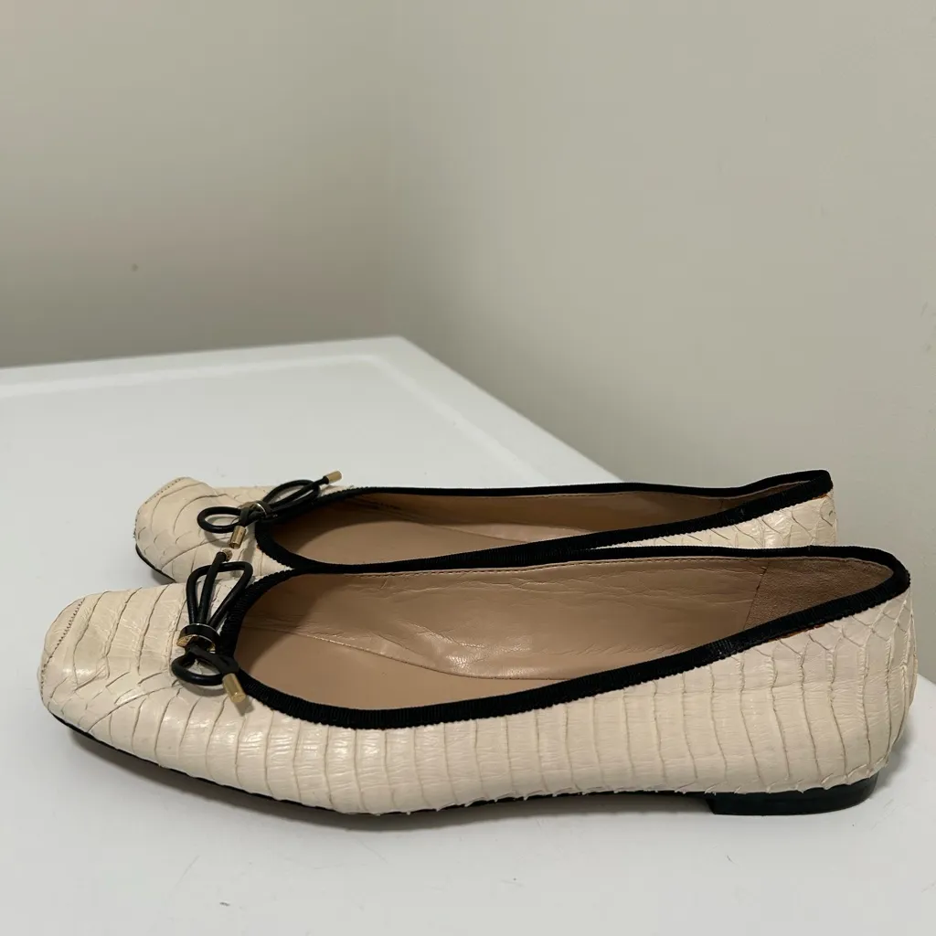 Karl Lagerfeld Ballet Flats Cream Black Size 8.5 - Image 2