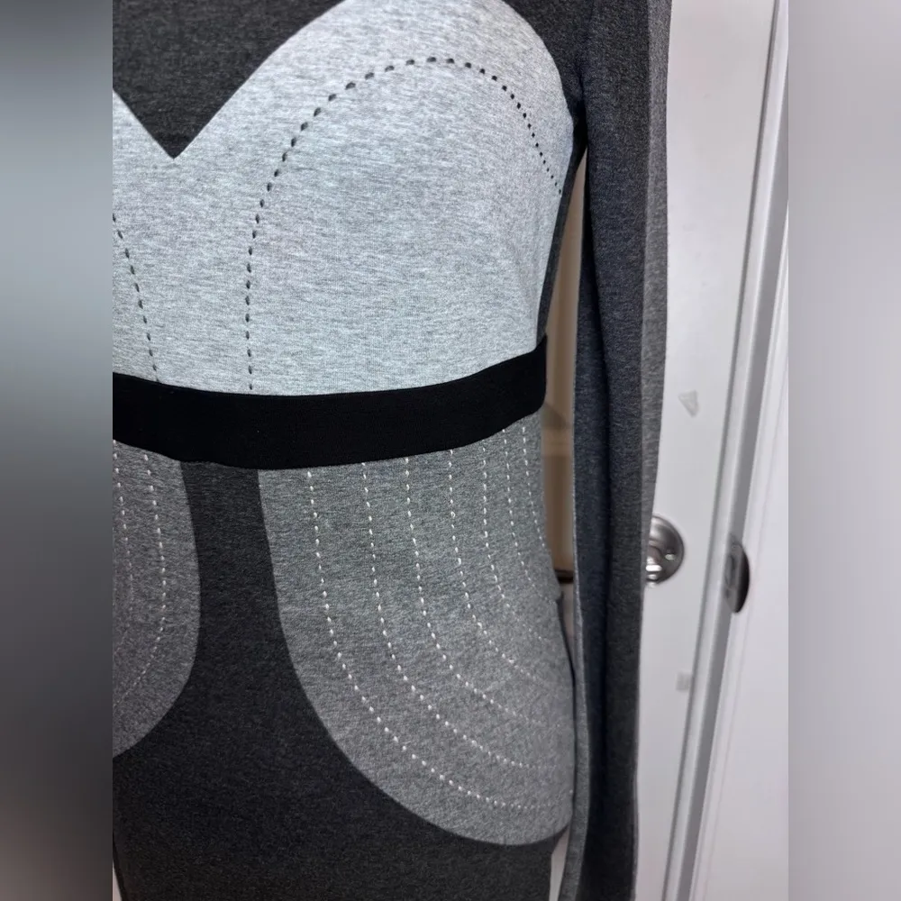 Torn by Ronny Kobo Contour Illusion Bodycon Dress XS Gray Quiet Luxury Office - Image 4