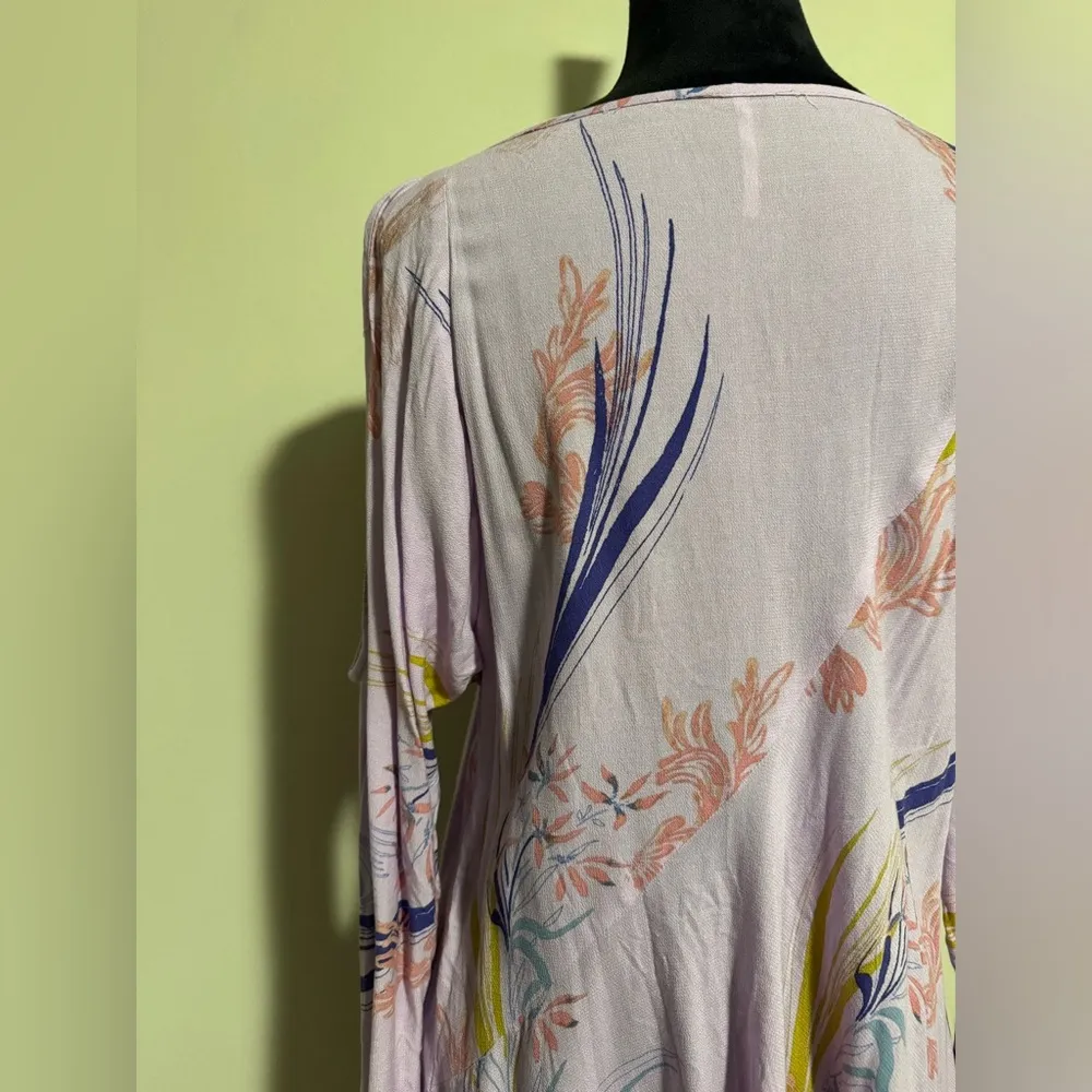 Preloved Free People Purple and Pink Clear Skies Cold Shoulder Tunic size XS - Image 7