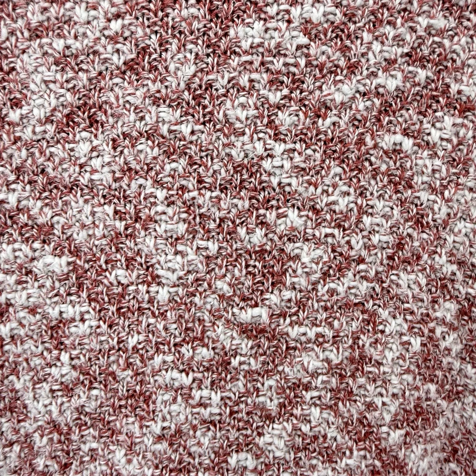 LL Bean Marled Rust‎ Red Mock Neck Linen Blend Ragg Pullover Sweater MEDIUM - Image 5