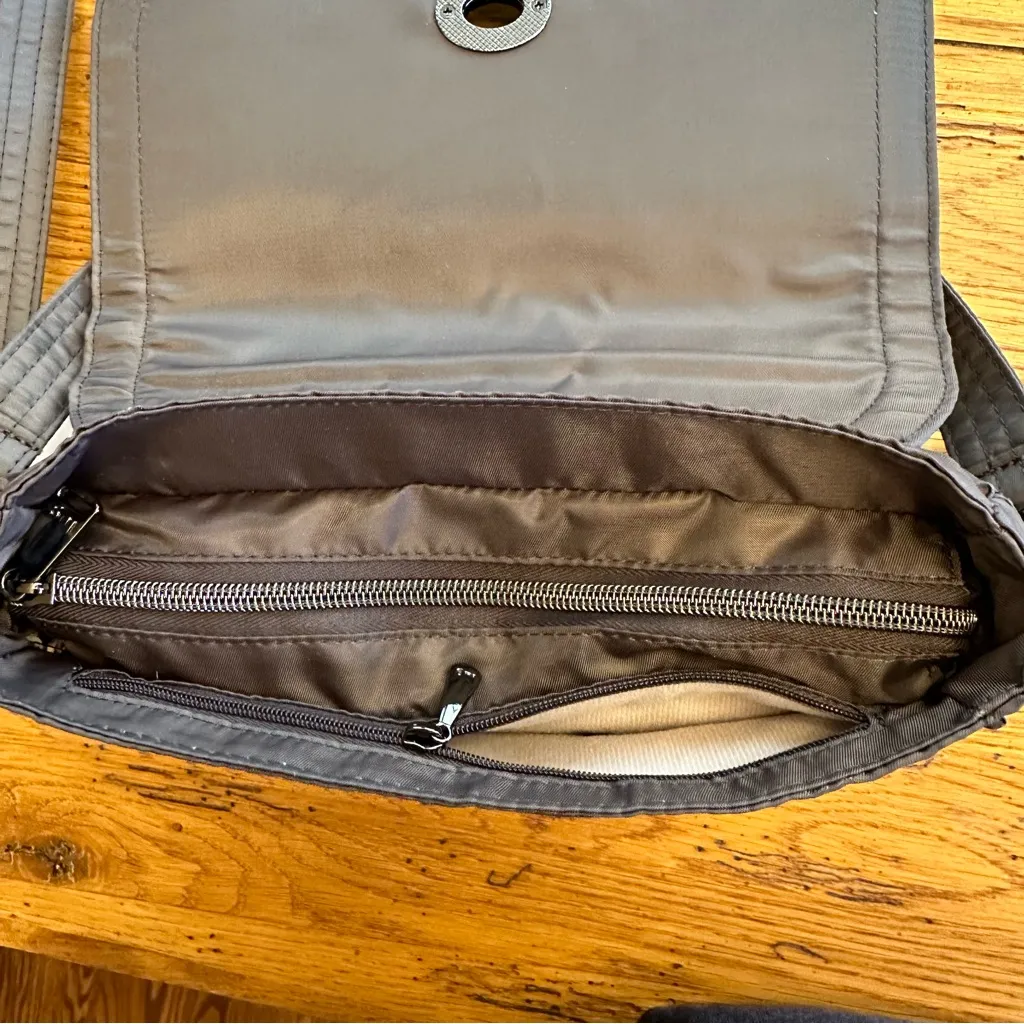 NWT Lug Allegro Gunmetal Grey Convertible Crossbody Bag Water Repellent Gray - Image 5