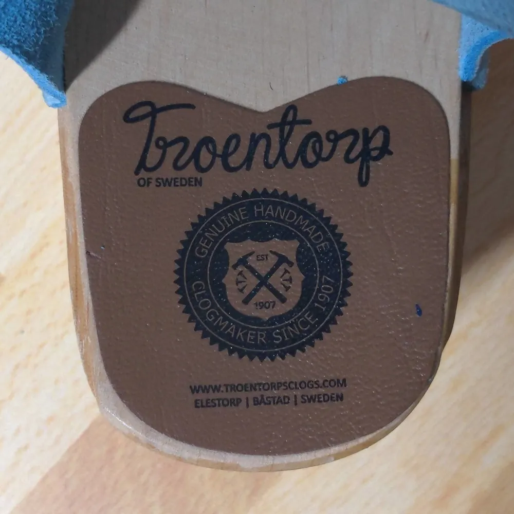 Troentorp Womens Clog Sandals Blue Chunky Ankle Strap Braided Buckle Sweden 41 Size 10 - Image 8