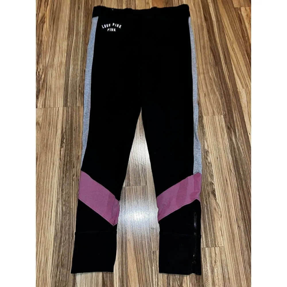 Victoria's Secret Pink Love Colorblock Zip Ankles Campus‎ Yoga Legging M Medium - Image 7