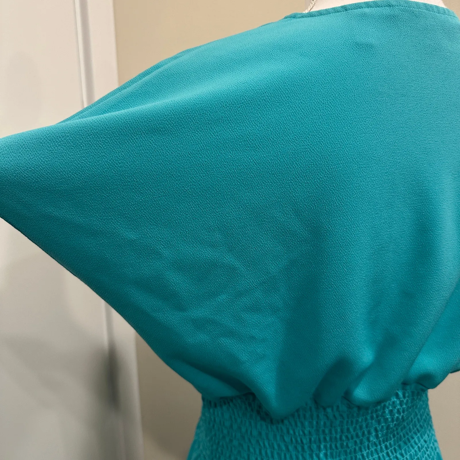 Draper James Mint Green Flutter Sleeve Blouson Maxi Dress Coastal Preppy Medium - Image 8