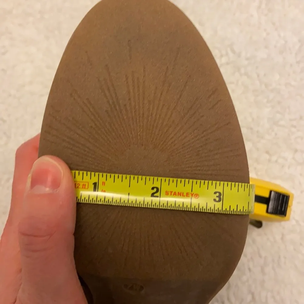 Jessica Cline Baylee Booties Womens 7W Beige Side Zip Block Heel - Image 7