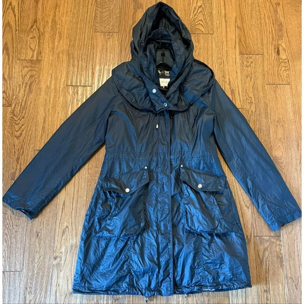 Laundry Shelli Segal navy waxed rain jacket size M - Image 13