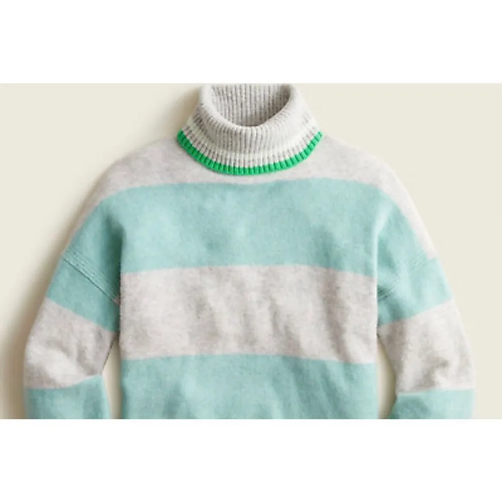 J.Crew striped wool blend supersoft yarn sweater xs Green - Image 12