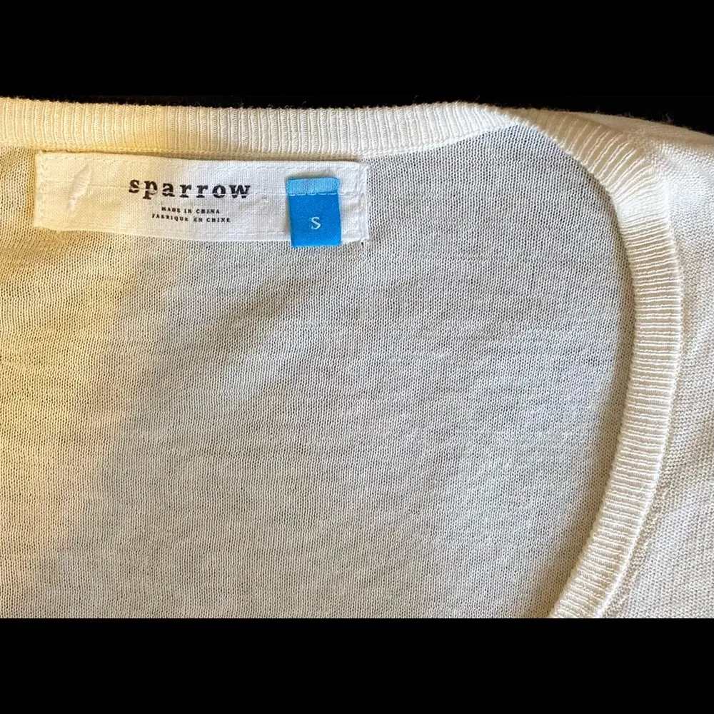 Anthropologie Sparrow XS S One After Another Cardigan Sweater Ruffle Pointelle - Image 4