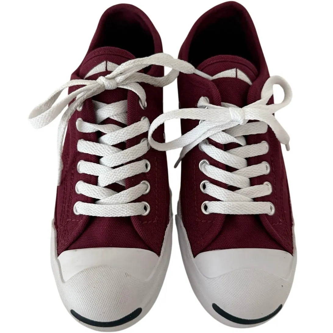 Women's Converse Jack Purcell Maroon/Burgundy Casual Sneaker Shoes - Size: 6 - Image 2