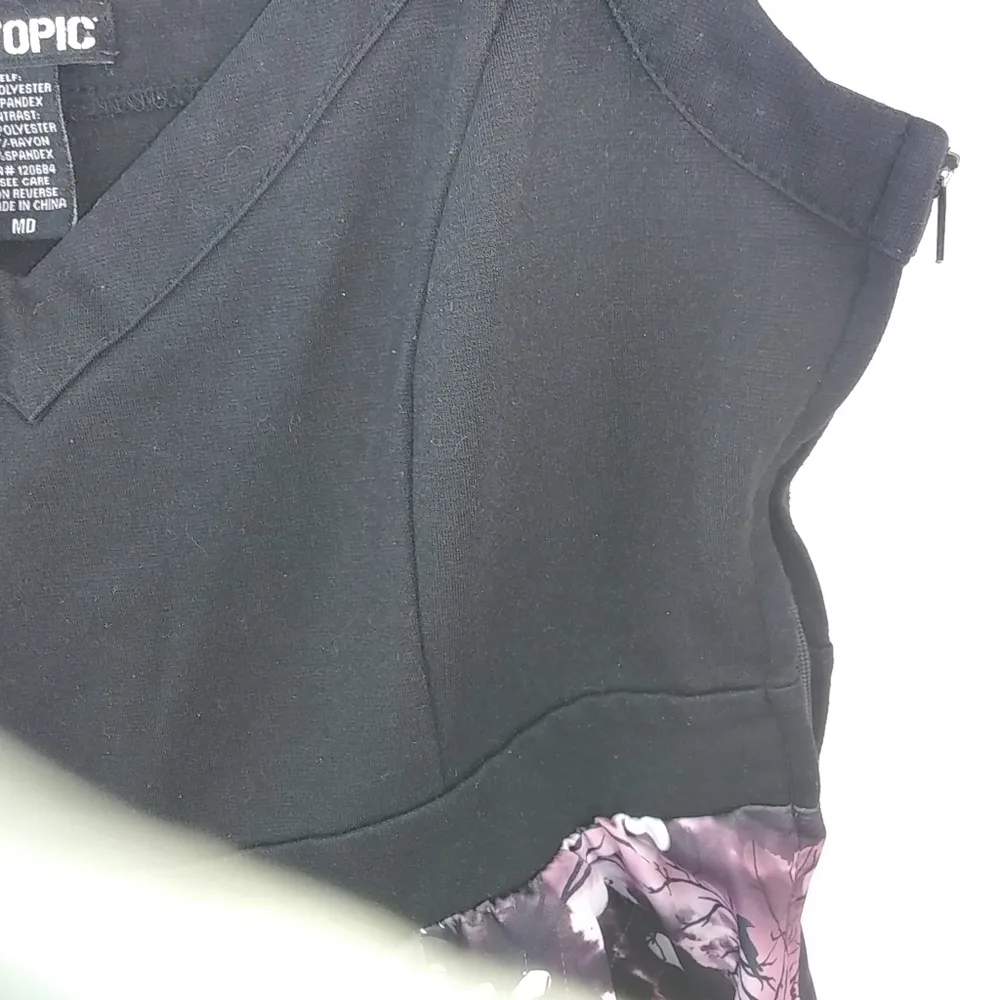 Hot Topic M Halloween Sleeveless Skater Party Dress in Purple Black - Image 4