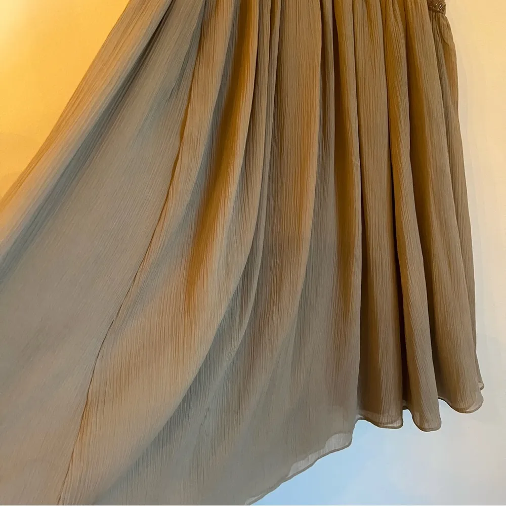 Moulinette Soeurs Swingy Sleeveless Sonora Dress Gray with Collar Embellishment - Image 7