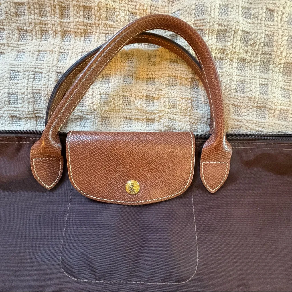 Longchamp Brown Nylon  Tote Bag - Image 2