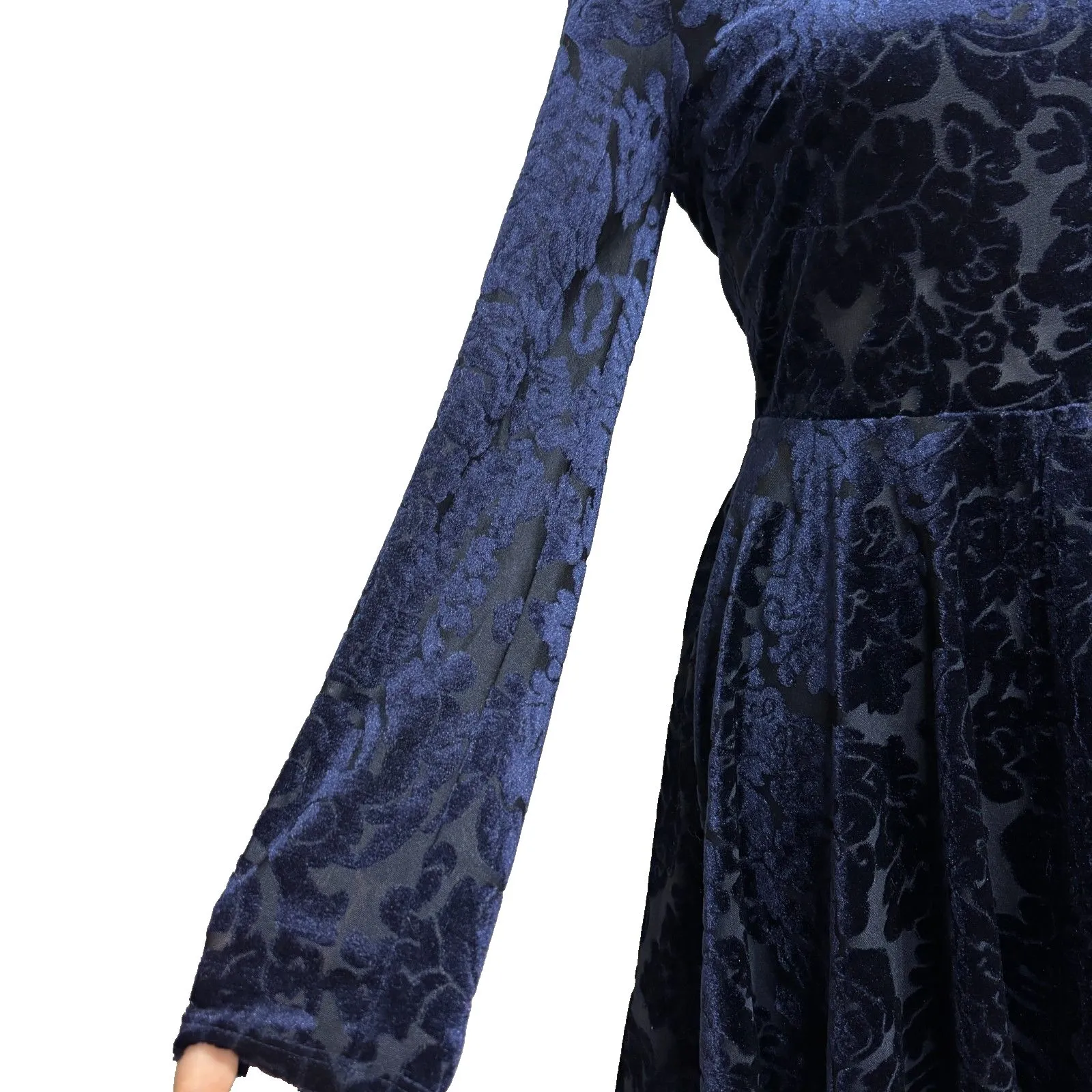 City Triangles Velvet Burnout Skater Dress Juniors SZ 3 Whimsigoth Fairy Witchy - Image 4