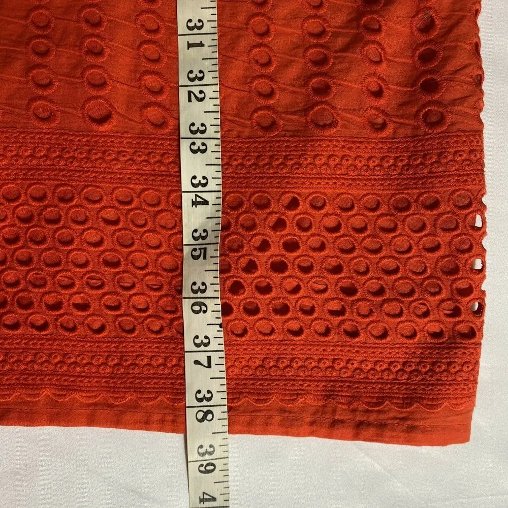 NWT Orientique Naturally Australian Womens Dress Embroidered with Cut Outs Small Orange - Image 12