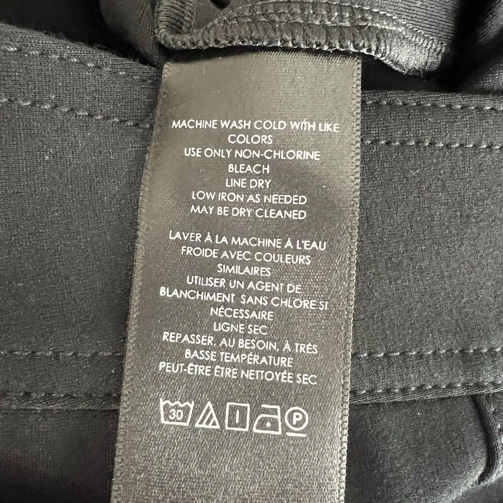 Maeve Anthropologie Slit Split Front Flared Leg Ponte Pants Black Women’s Size 4 - Image 10