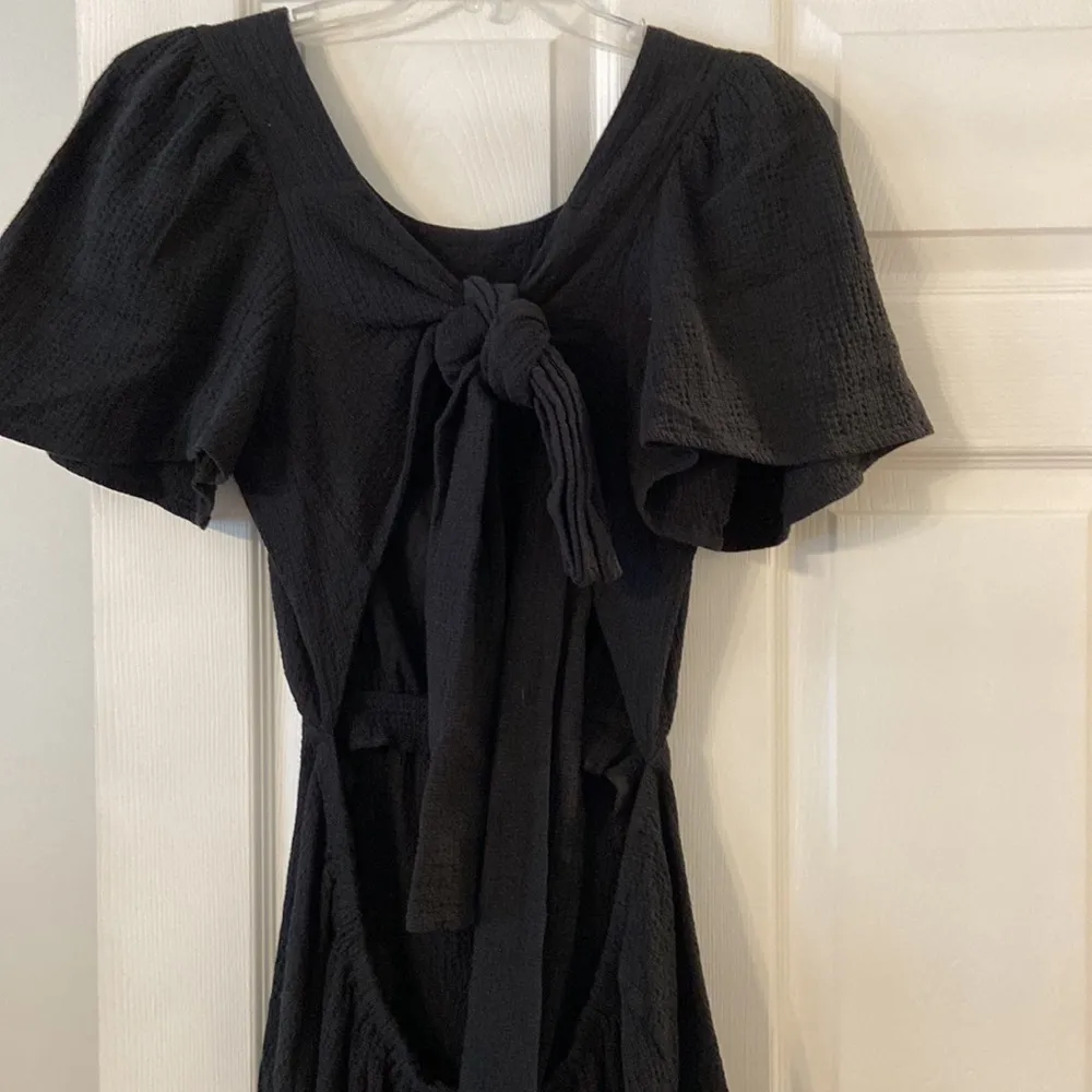 ELOQUII Maxi Dress size 16 length 54” color black bust 34” flat open back - Image 9