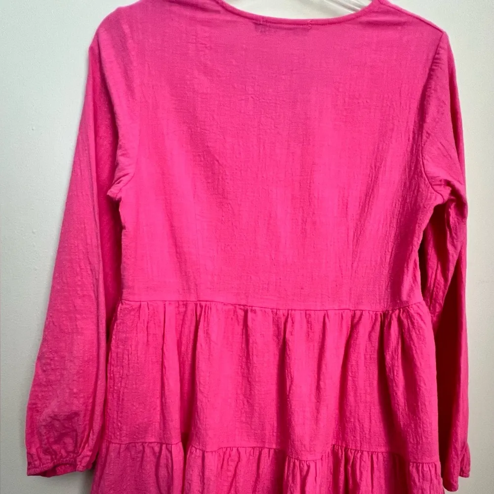Hot‎ Pink Ruffle Dress Medium - Image 5