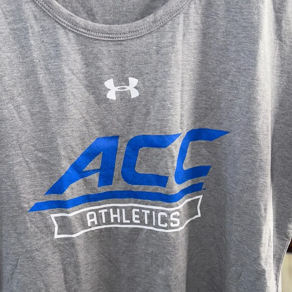 Under Armour  Gray Blue Fitted Tee - Image 2