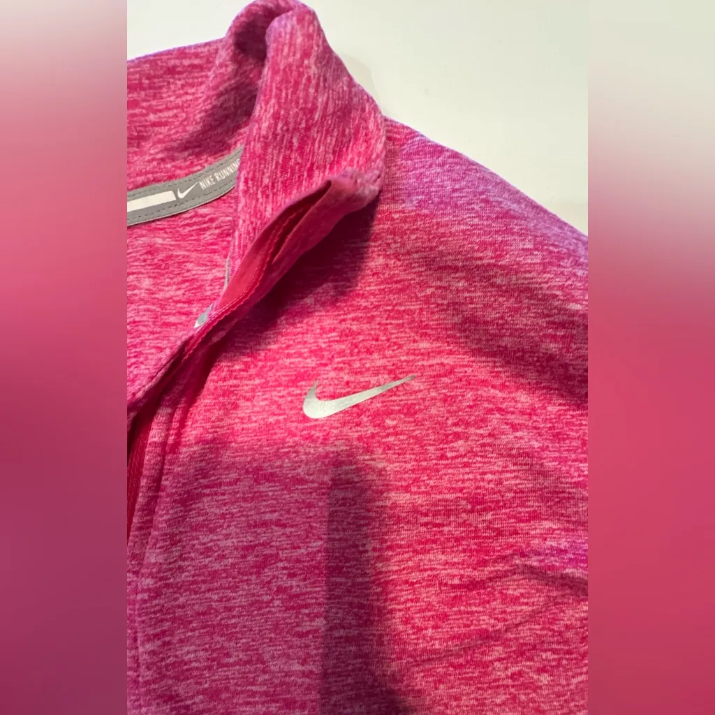 NIKE WOMEN'S DRI-FIT ELEMENT HALF
ZIP RUNNING TOP SHIRT PINK - Image 6