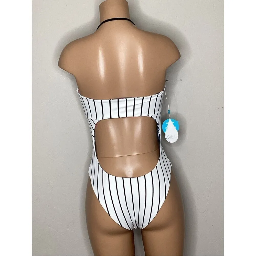 New. WET watercolor floral reversible swimsuit. Small. Retails $208 - Image 4