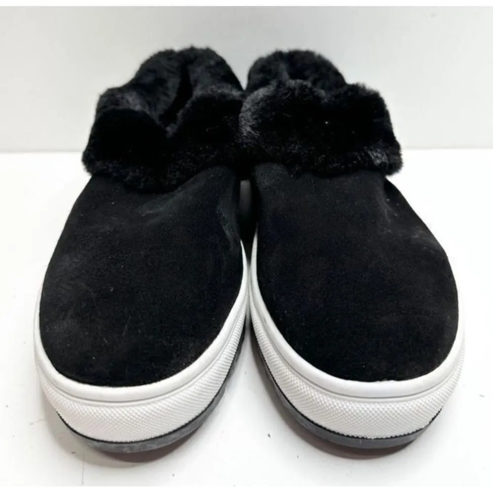 Blondo Waterproof Suede Faux Fur Trim Slip On Sneaker Mule Loafer Size 5.5 - Image 4