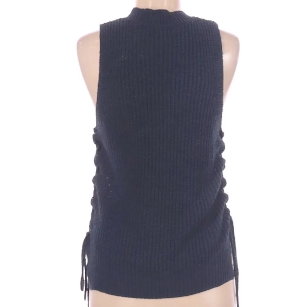Atmosphere size 6 Navy blue side lace up sweater - Image 2
