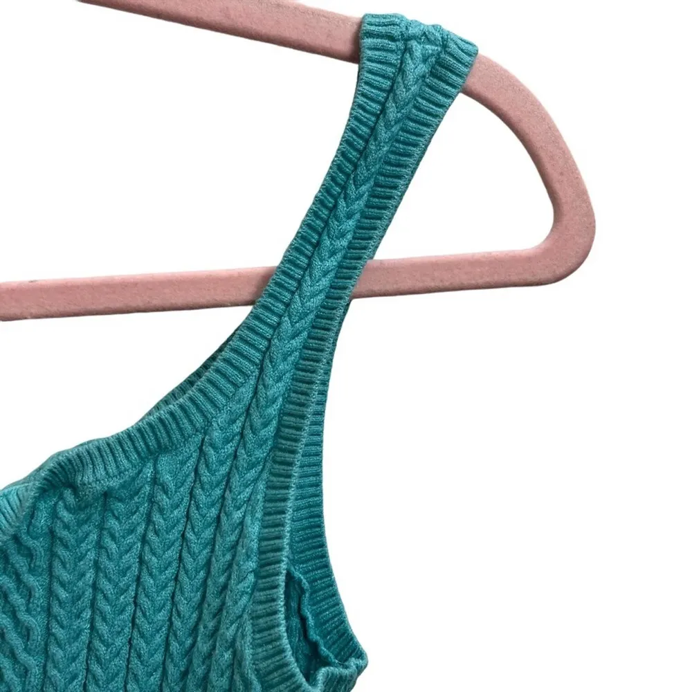 & Other Stories Knit Teal Crop Top - Image 3