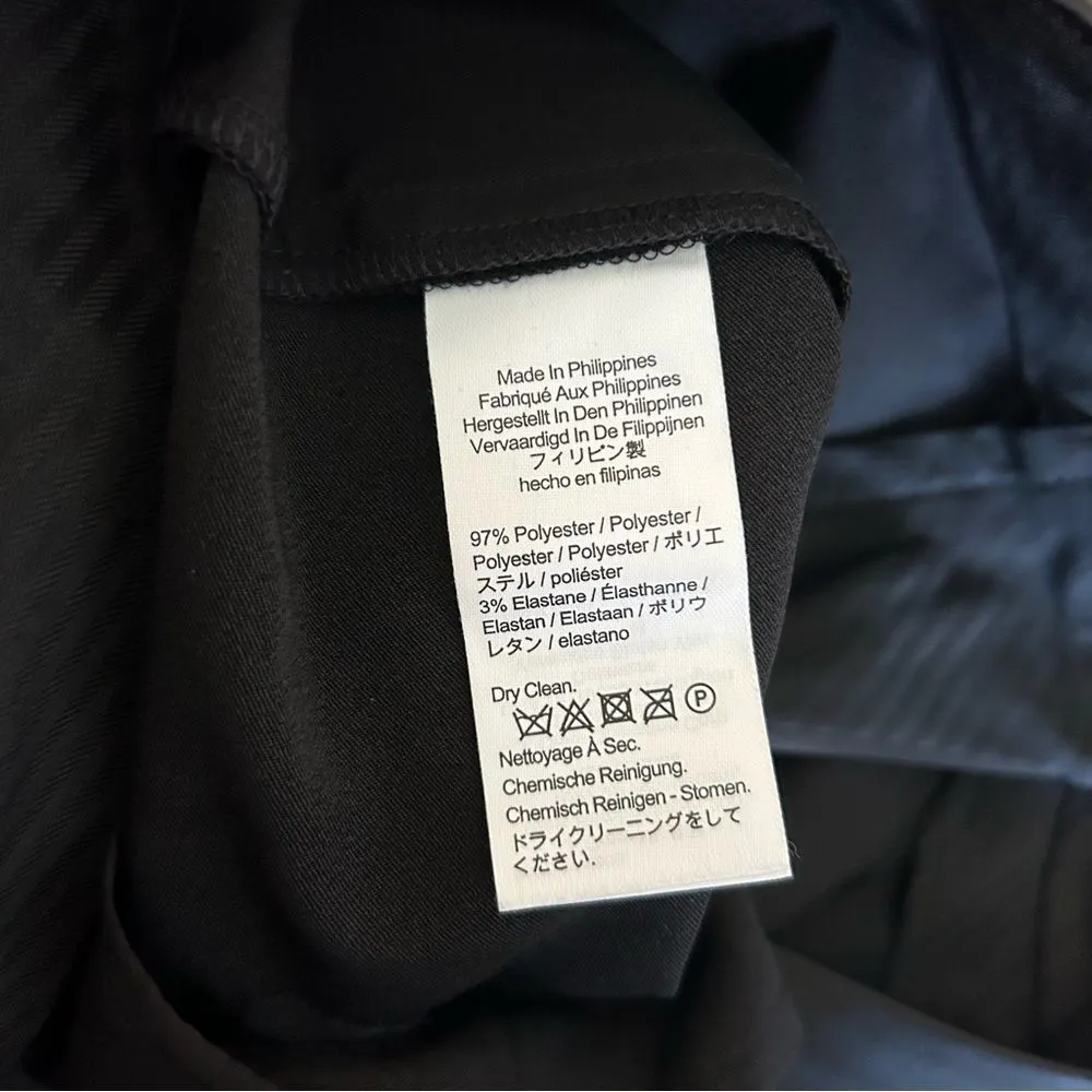 J. Crew Collection High Rise Wide Leg Pant Satin Tailoring Black Sze 16 Hemmed - Image 10